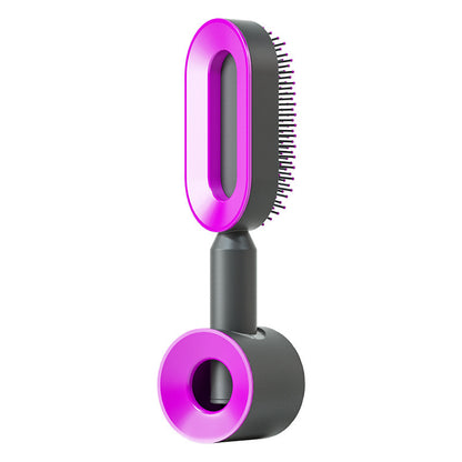 Self Cleaning Hair Brush For Women One-key Cleaning Hair Loss Airbag Massage Scalp Comb Anti-Static Hairbrush - Inas