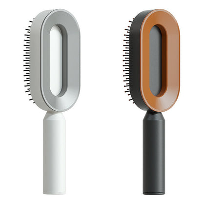 Self Cleaning Hair Brush For Women One-key Cleaning Hair Loss Airbag Massage Scalp Comb Anti-Static Hairbrush - Inas