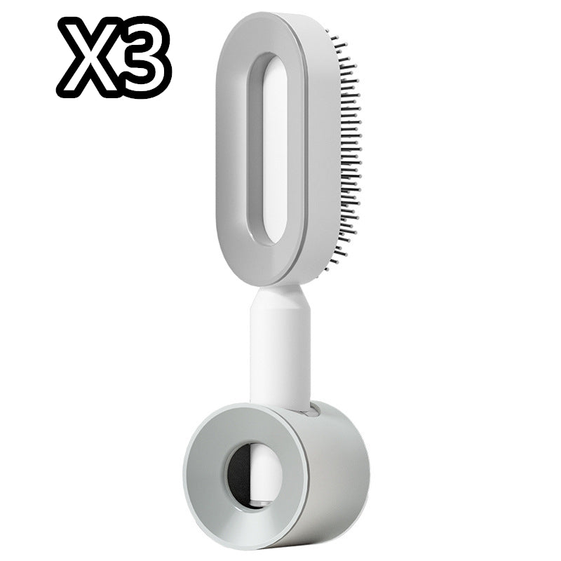 Self Cleaning Hair Brush For Women One-key Cleaning Hair Loss Airbag Massage Scalp Comb Anti-Static Hairbrush - Inas