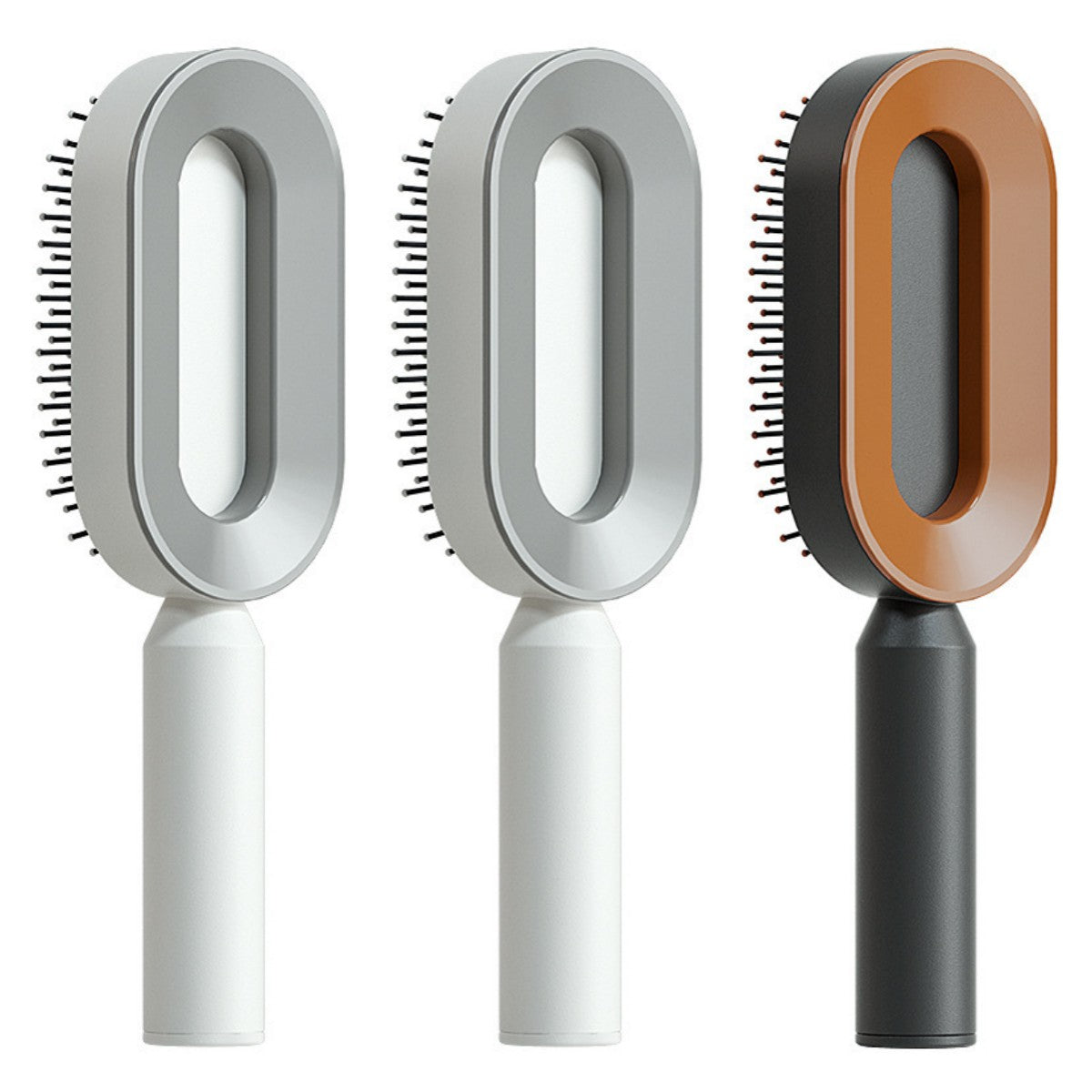 Self Cleaning Hair Brush For Women One-key Cleaning Hair Loss Airbag Massage Scalp Comb Anti-Static Hairbrush - Inas