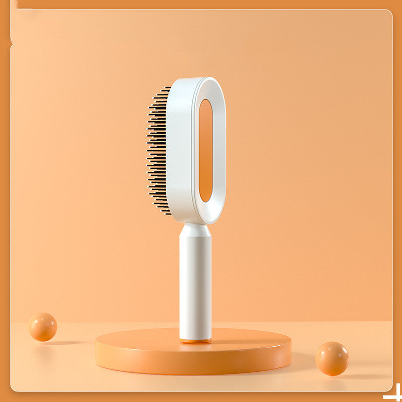 Self Cleaning Hair Brush For Women One-key Cleaning Hair Loss Airbag Massage Scalp Comb Anti-Static Hairbrush - Inas