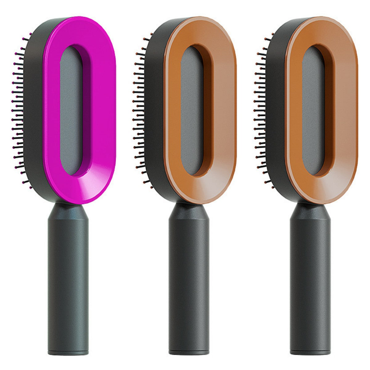 Self Cleaning Hair Brush For Women One-key Cleaning Hair Loss Airbag Massage Scalp Comb Anti-Static Hairbrush - Inas