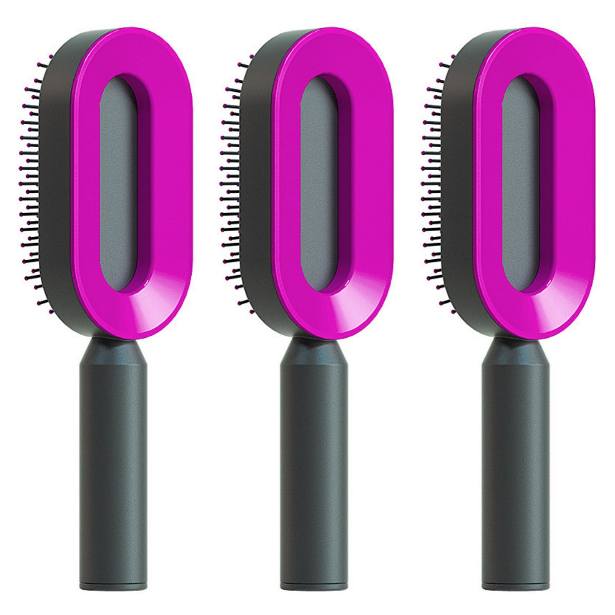 Self Cleaning Hair Brush For Women One-key Cleaning Hair Loss Airbag Massage Scalp Comb Anti-Static Hairbrush - Inas