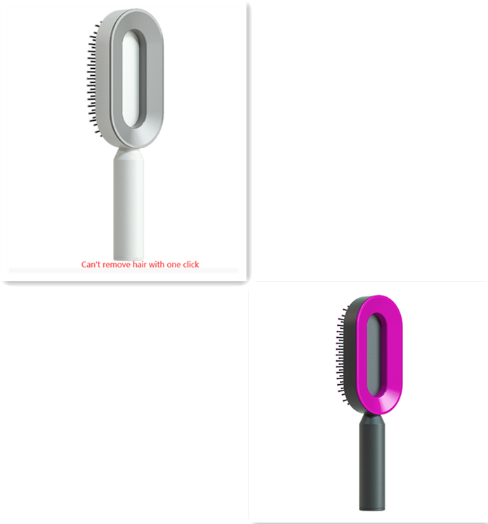 Self Cleaning Hair Brush For Women One-key Cleaning Hair Loss Airbag Massage Scalp Comb Anti-Static Hairbrush - Inas