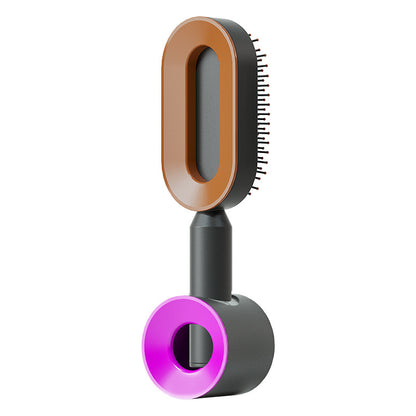 Self Cleaning Hair Brush For Women One-key Cleaning Hair Loss Airbag Massage Scalp Comb Anti-Static Hairbrush - Inas